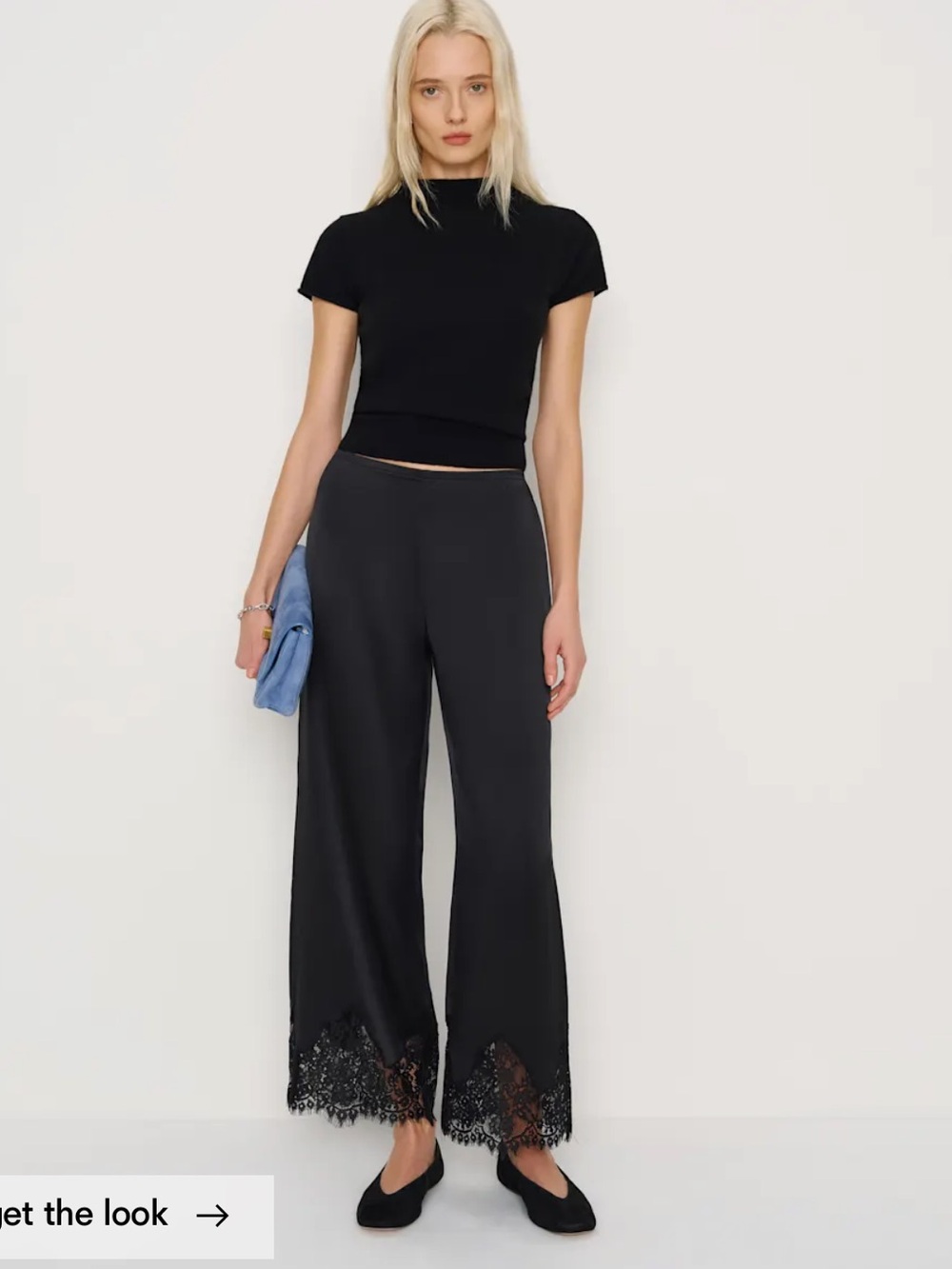 NWT reformation Carolina pant in black